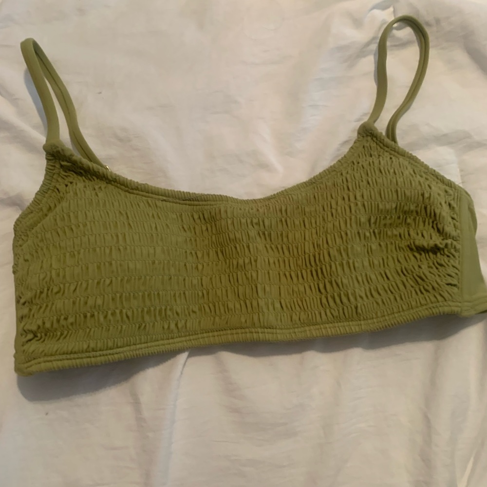 green target bikini top
